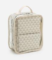 Kit 03 Nécessaire em PU Estampa Triângulos - 1