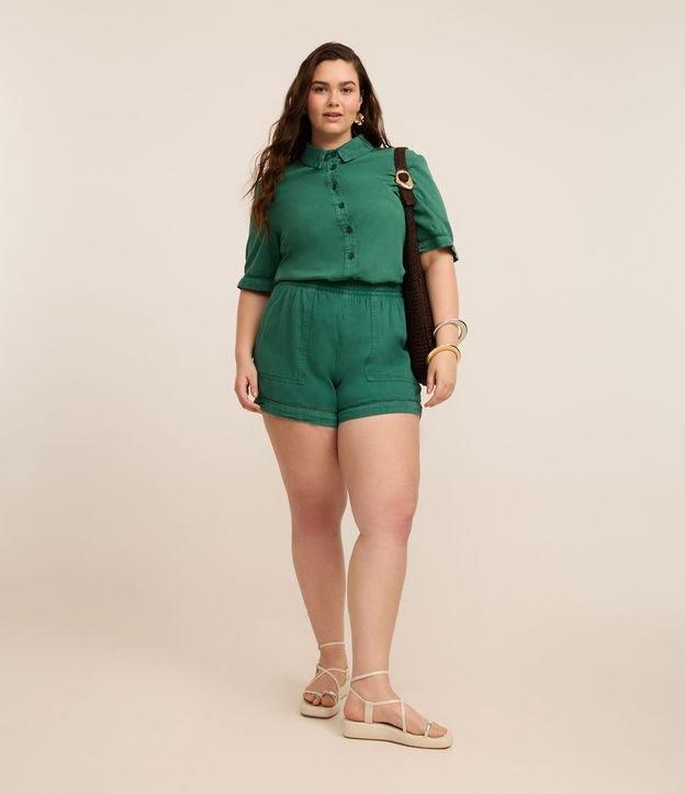 Short Mom em Sarja com Entremeio Curve & Plus Size - 2