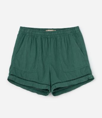 Short Mom em Sarja Leve com Liocel e Entremeio Curve & Plus Size