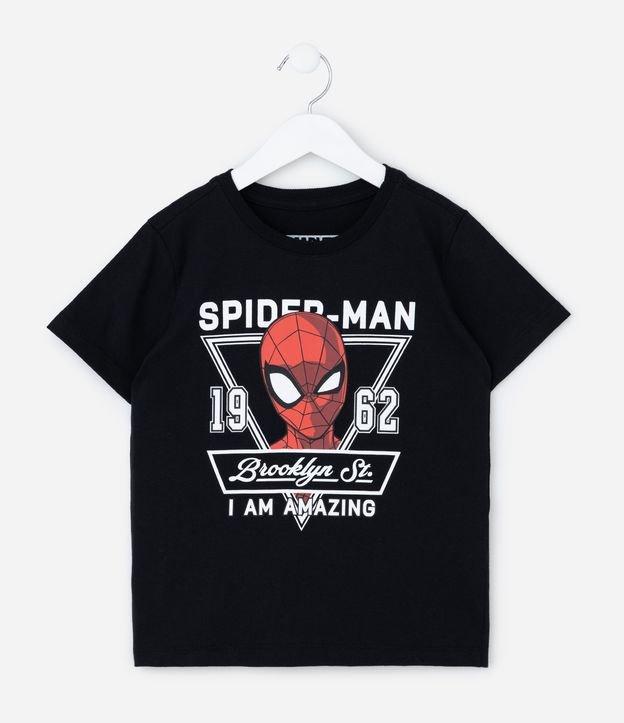 Camiseta Infantil com Estampa e Lettering  Spider Man - Tam 4 a 12 Anos - 1