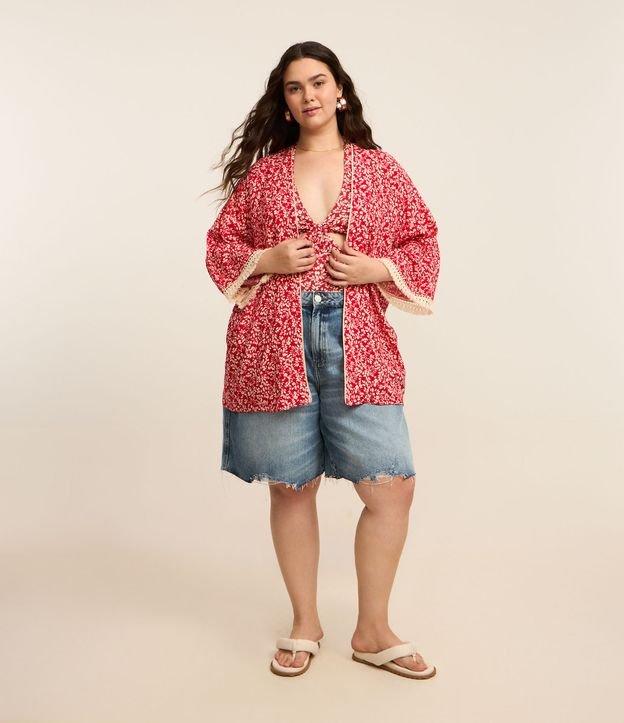 Kimono em Viscose com Estampa Liberty Curve & Plus Size - 2