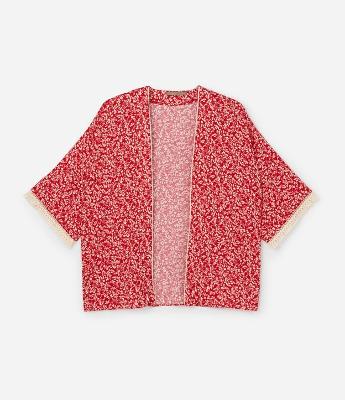 Kimono em Viscose com Estampa Liberty Curve & Plus Size