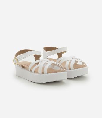 Sandália Flatform Infantil com Tiras Cruzadas - Tam 26 ao 34