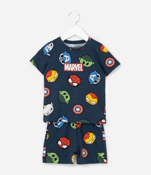 Pijama Curto Infantil Mini Heróis Marvel - Tam 2 a 6 Anos - 1