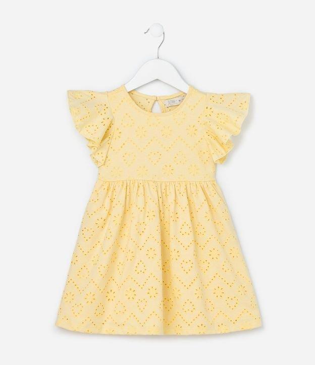 Vestido Infantil em Broderie com Detalhe Gota - Tam  1 a 6 Anos - 1