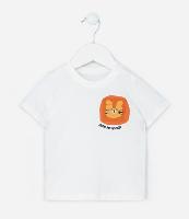 Camiseta Infantil com Bolsinho Estampado de Leão - Tam 0 a 18 Meses - 1