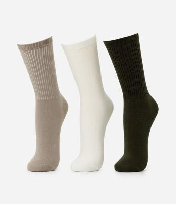 Kit 03 Meia Cano Alto em Algodão Canelado Lupo