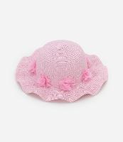 Chapéu de Palha Infantil com Flores - Tam Único - 1