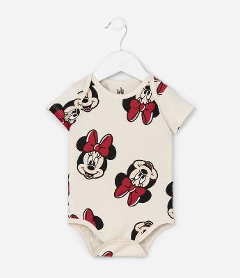 Body Infantil com Estampa Minnie - Tam 0 a 18 Meses