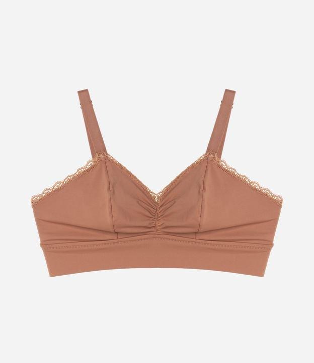 Sutiã Top Alongado em Microfibra com Franzido no Busto Curve & Plus Size - 1