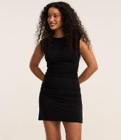 Vestido Curto sem Manga em Viscose com Franzido Lateral - 2