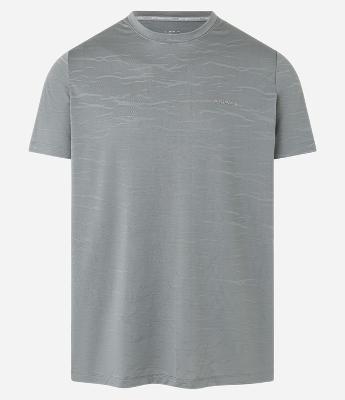 Camiseta Esportiva em Jaqquard com Tecnologia Dry e Estampa Abstrata