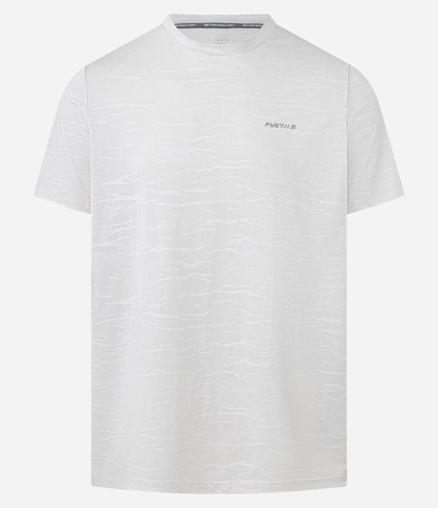 Camiseta Esportiva Regular em Jaqquard com Tecnologia Dry e Estampa Localizada - 2