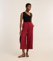 Calça Pantacourt com Corte Alfaiatado e Amarração - 2