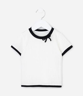 Blusa Infantil em Ribana com Laço - Tam 1 a 6 Anos