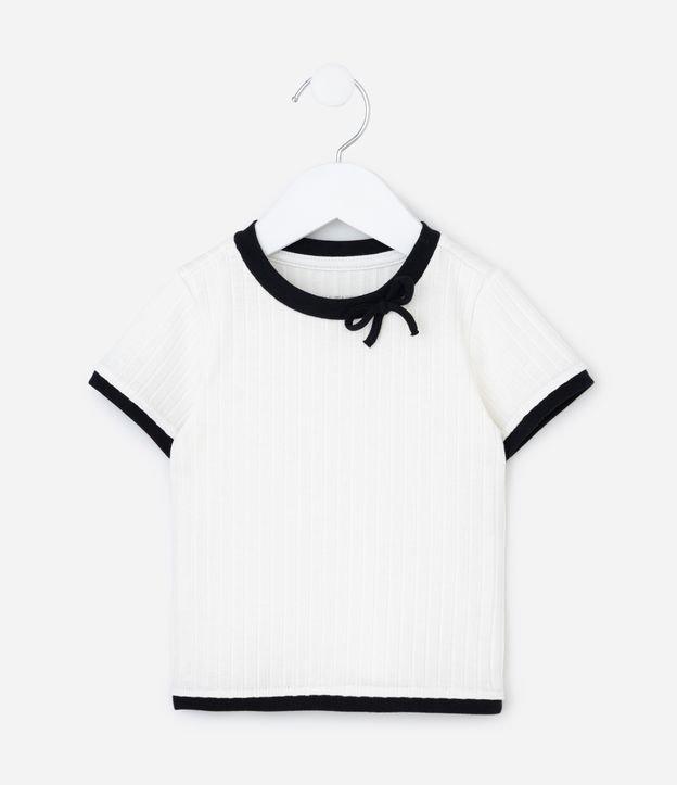 Blusa Infantil em Ribana com Laço - Tam 1 a 6 Anos - 1