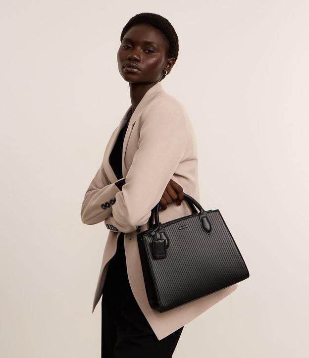 Bolsa Satchel em PU com Alça Longa Removível e Porta Moedas - 2