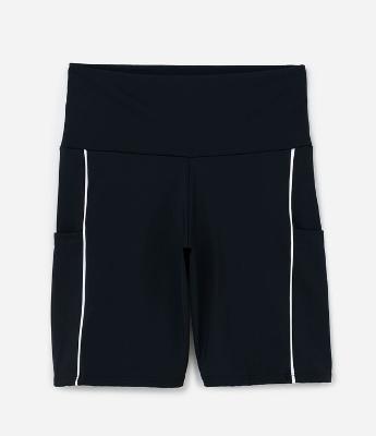 Bermuda Ciclista Firme com Tecnologia Dry e 2 Bolsos Curve e Plus Size