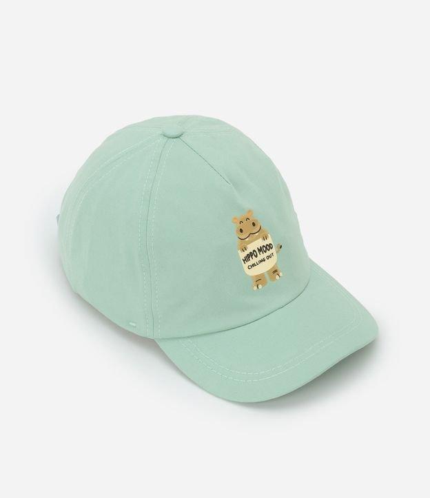 Boné Infantil Aba Curva com Estampa Hipopótamo - Tam Único - 1