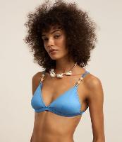 Biquíni Top Triangulo Fixo em Microfibra Brilhante com Aviamentos nas Alças - 3