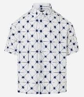 Camisa com Estampa Quadriculada e Bordado de Estrelas - 1