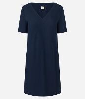 Vestido T-Shirt em Viscolinho com Decote V - 1