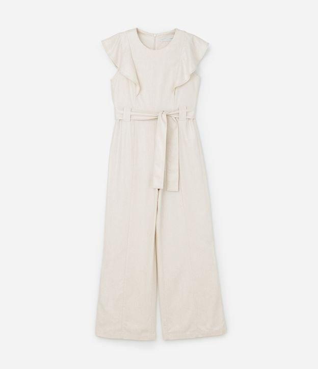 Macacão Infantil em Viscolinho com Cinto - Tam 5 a 14 Anos - 1