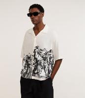 Camisa Boxy em Viscolinho com Estampa Romana - 2