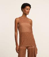 Blusa Túnica em Tule com Estampa Quadriculada - 1