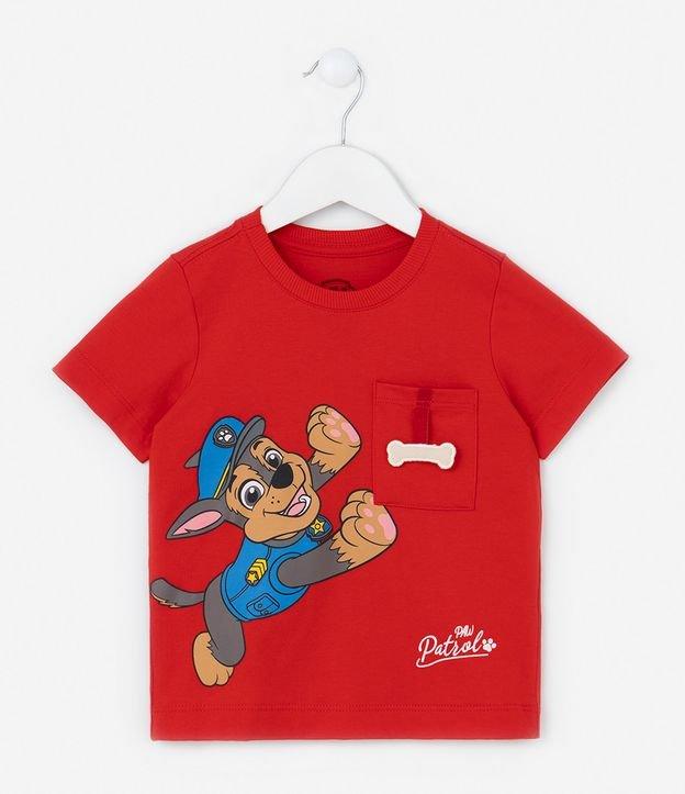 Camiseta Infantil com Bolsinho Interativo e Estampa Chase - Tam 2  5 Anos - 1
