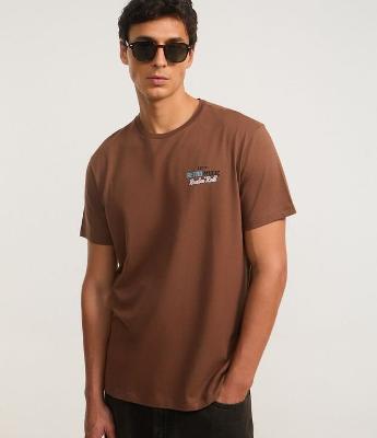 Camiseta em Algodão com Estampa Retro Music