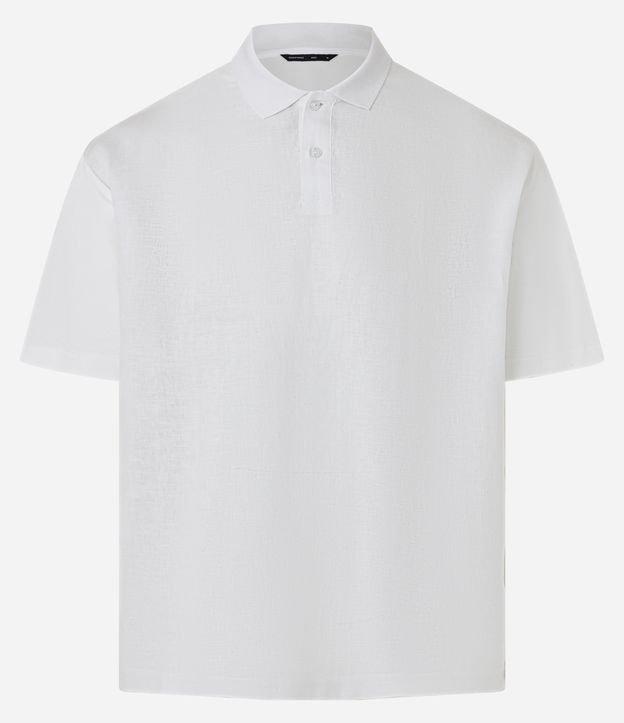 Camisa Polo Boxy em Linho e Malhão - 1