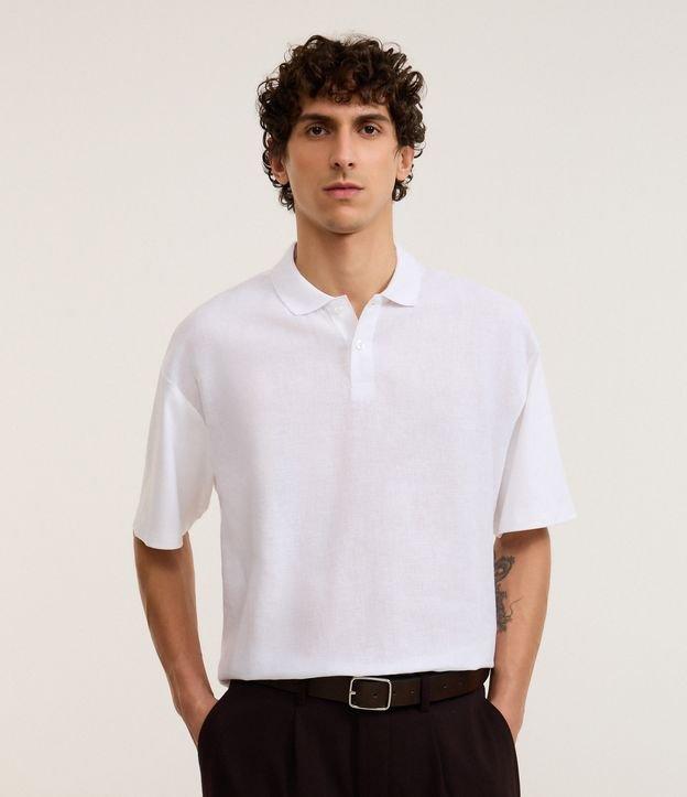 Camisa Polo Boxy em Linho e Malhão - 2