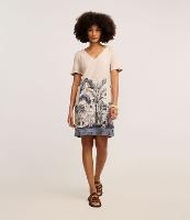 Vestido T-Shirt Curto em Viscolinho com Estampa Arco da Lapa - 2