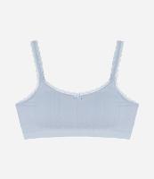 Sutiã Top Seamless Texturizado com Rendinha - 1