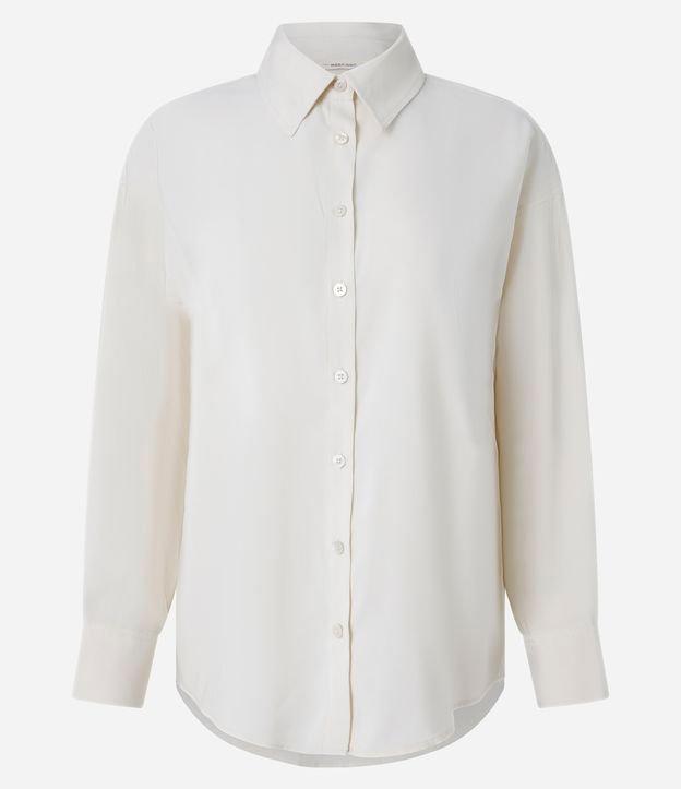 Camisa Ampla em Cupro com Abotoamento - 1