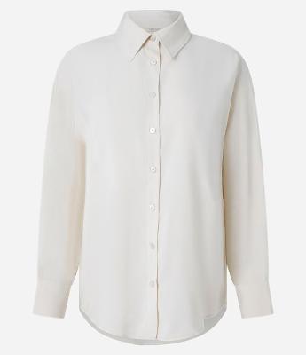 Camisa Ampla em Cupro com Abotoamento