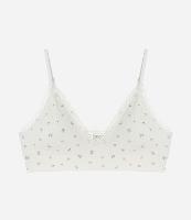 Sutiã Top Seamless Texturizado com Estampa Floral - 1