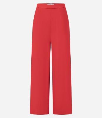 Calça Wide Leg Alfaiatada com Cintura Alta e Zíper Lateral