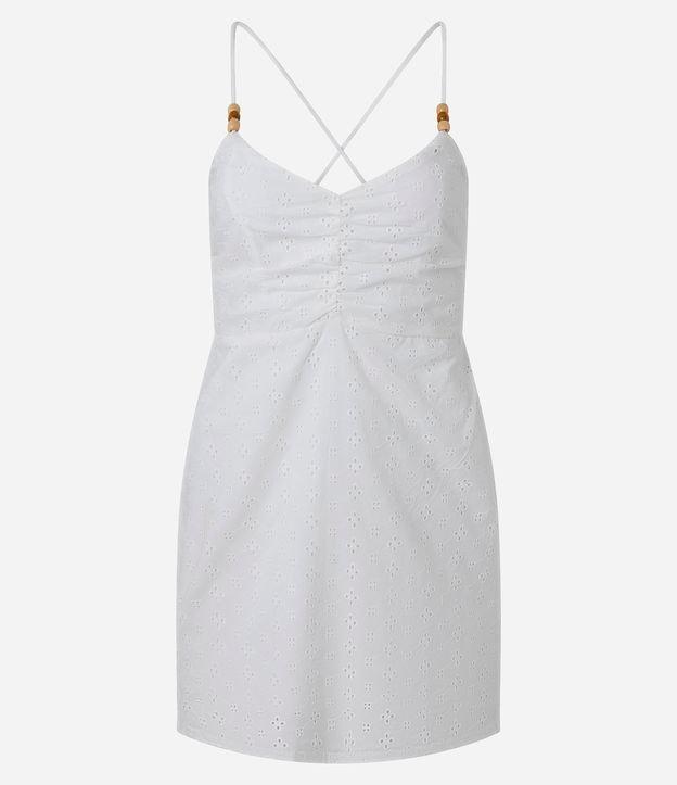 Vestido Curto Alças Finas com Aviamentos e Floral - 1