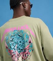 Camiseta Comfort em Algodão com Estampa de Caveira e Lettering Metallica - 2