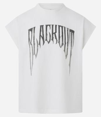 Regata  Machão em Algodão com Estampa Lettering Blackout