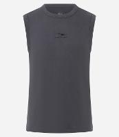 Regata Muscle em Ribana com Estampa Frontal Bordada - 1