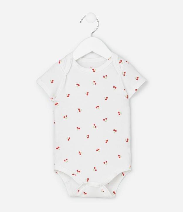 Body Infantil com Estampa de Cereja - Tam RN a 18 Meses - 1