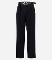 Calça Reta Cintura Alta em Ponto Roma com Cinto - 1