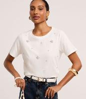 Blusa em Algodão com Flores de Strass - 2