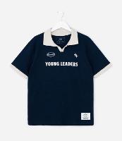 Camiseta Polo Infantil com Lettering - Tam 5 a 14 Anos - 1