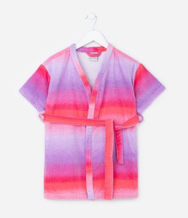 Roupão Infantil Atoalhado com Estampa Degradê - Tam Único - 1