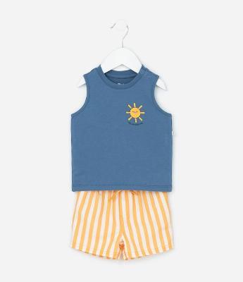 Conjunto Infantil em Microfibra - Tam 3 a 18 Meses