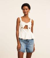 Blusa com Amarração no Decote e Recorte - 1